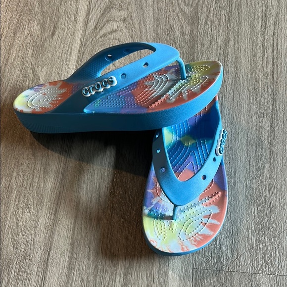 CROCS Blue Sandals Summer Comfort - Picture 1 of 7